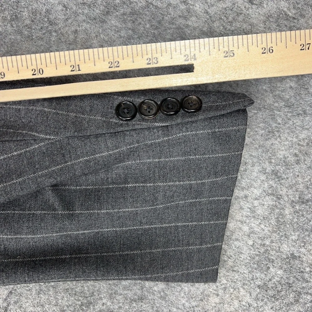 Brooks Brothers Golden Fleece Blazer Men 48R Gray Pinstripe Sport Coat Jacket US